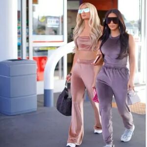 SKIMS Rare Pink Velour jogger & hoodie set